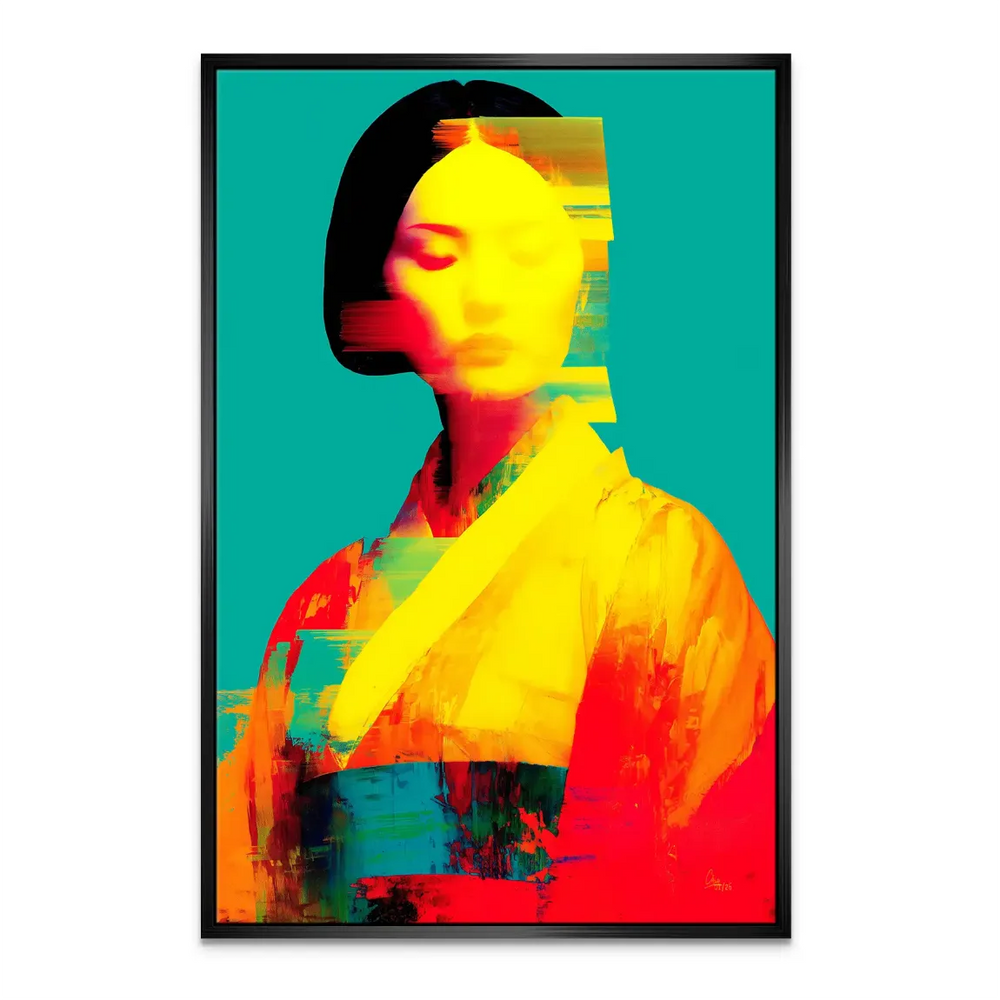 Geisha Color Art Canvas - Abstract Pop Art Wall Art - Image 6