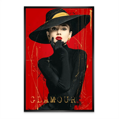 Stylish portrait wall art of Audrey Hepburn for fashion interiors