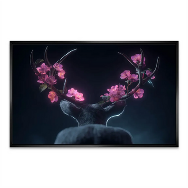 Flower Deer Canvas Print - Animal Wall Art, Boho Floral - Image 6
