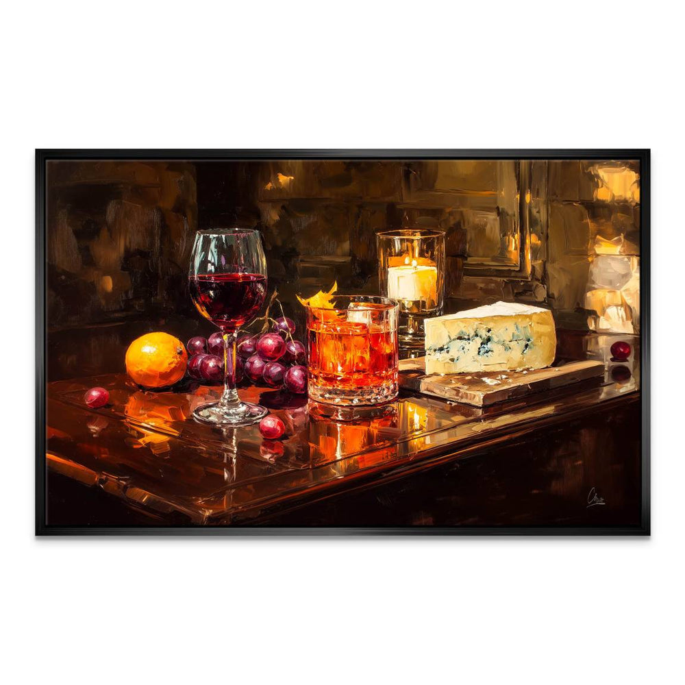 Wine in the Light - Impressionist Still Life Canvas Wall Art - Image 7