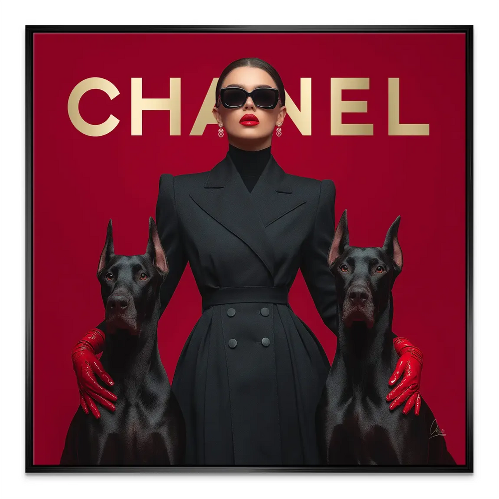 High-fashion wall art suited for modern living rooms and studios.