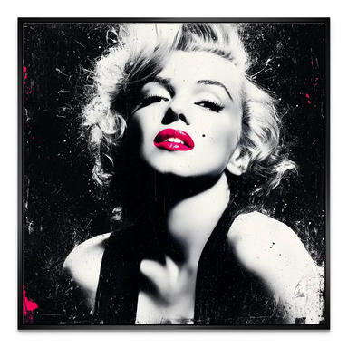 Fashion-forward Monroe portrait rendered in pop art for contemporary interiors