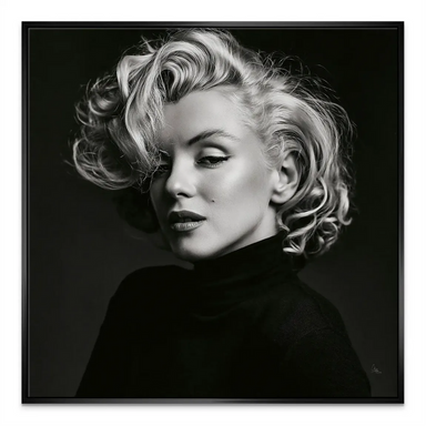 Marilyn Elegance Canvas Print - Black & White Portrait Wall Art - Image 8