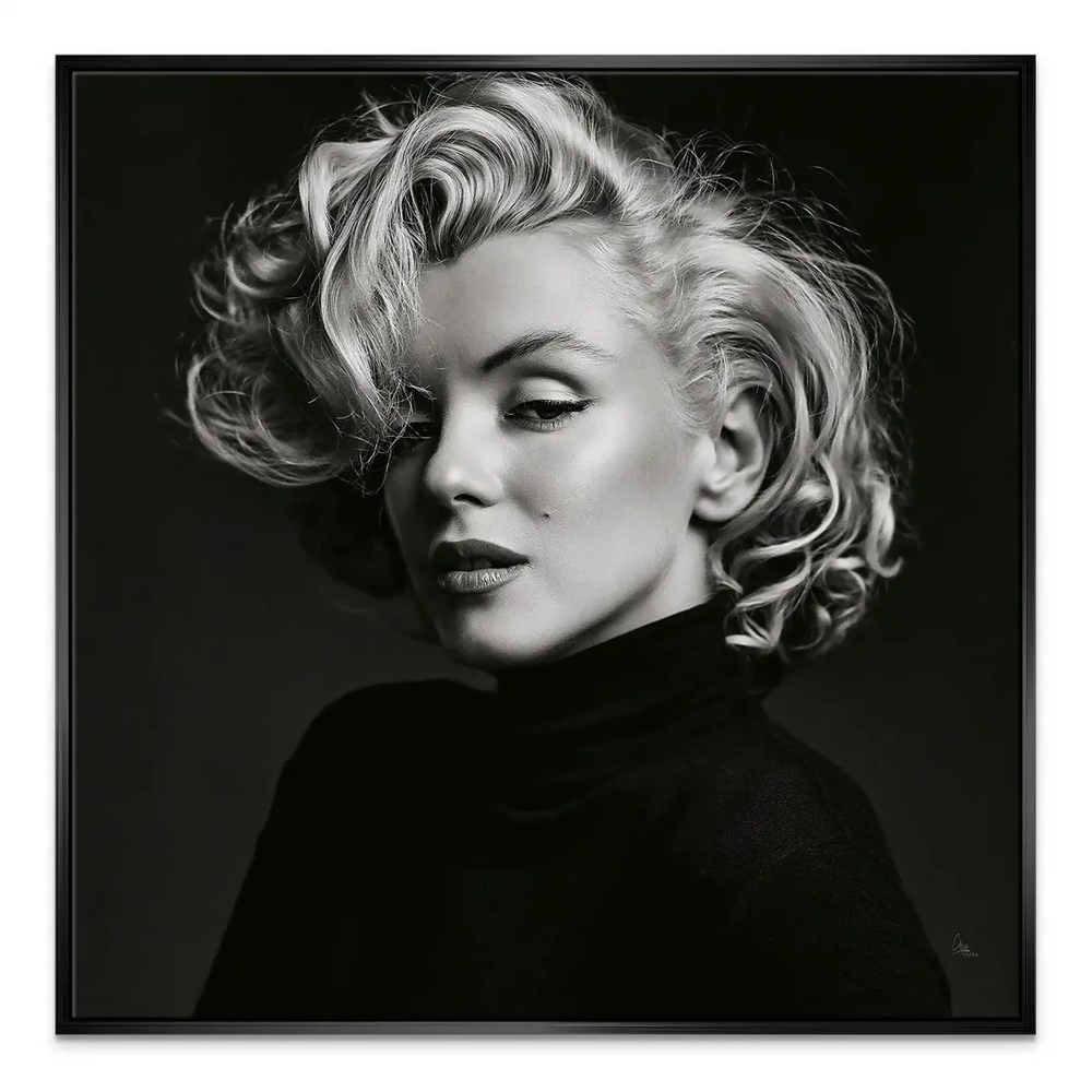 Marilyn Elegance Canvas Print - Black & White Portrait Wall Art - Image 8