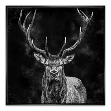 Stately deer artwork with textured backdrop