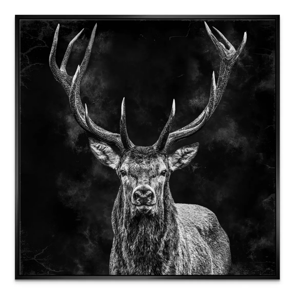 Stately deer artwork with textured backdrop