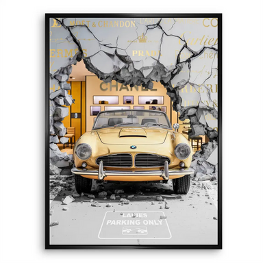 Luxury Shopping Canvas Art - BMW Meets Chanel Graffiti Pop Art - Image 8