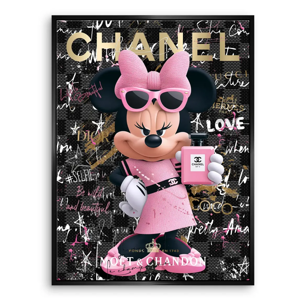 Disney-inspired fashion wall art great for collectors and fashion lovers.