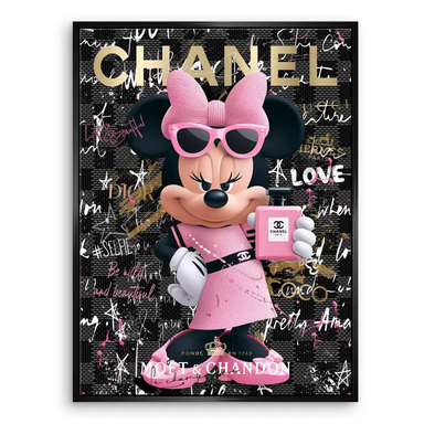 Disney-inspired fashion wall art great for collectors and fashion lovers.