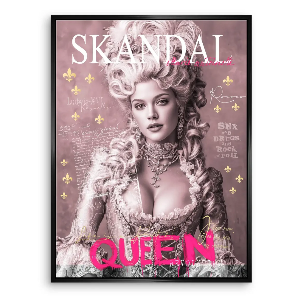 Marie Antoinette Queen Pop Art Canvas Wall Art - Image 8