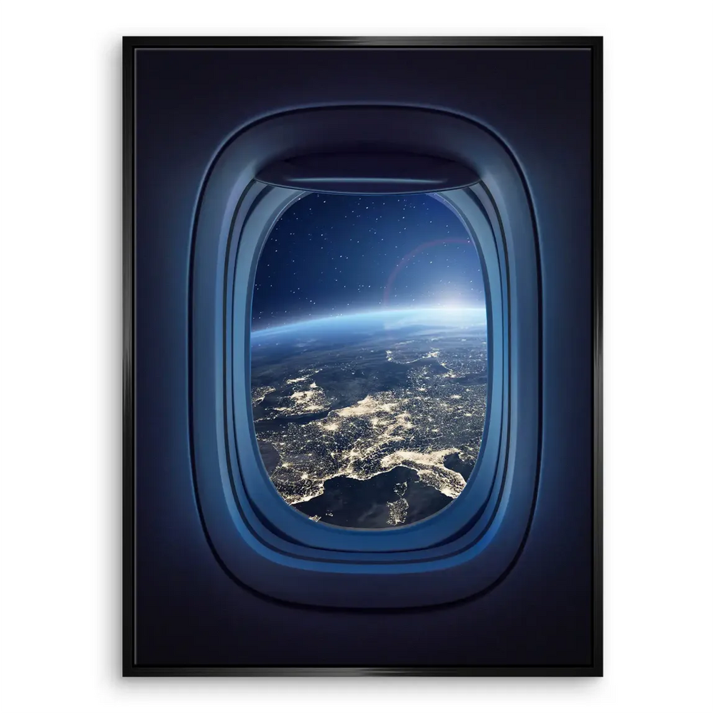Airplane Window Orbit Canvas Art - Earth from Space - Image 6