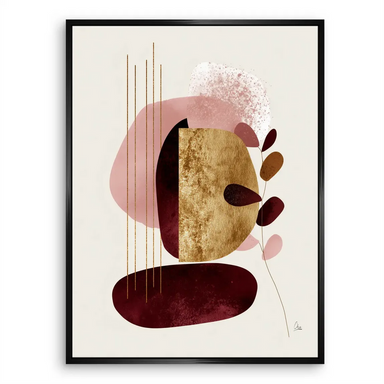 Warm contemporary wall art suitable for modern and boho interiors
