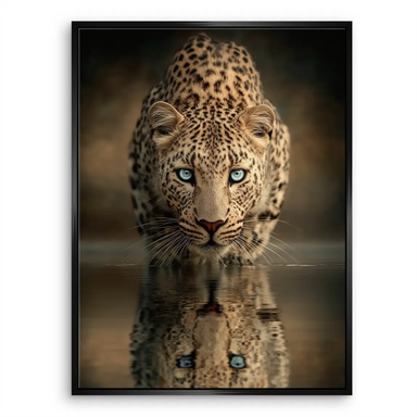 Animal wall art – leopard in serene, nature-inspired scene