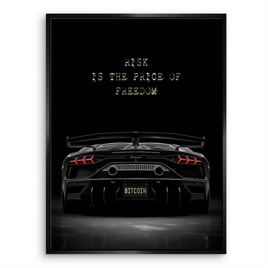 Motivational car wall art for offices or game rooms with a luxury vibe.