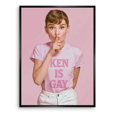 Audrey Hepburn Ken is Gay Pop Art Canvas Wall Art - Image 6