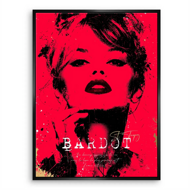 Brigitte Bardot Red Pop Art Canvas Wall Art - Image 6
