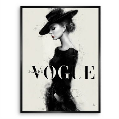 Parisian Lady Canvas Art Fashion Wall Art in Monochrome Glamour - Image 7
