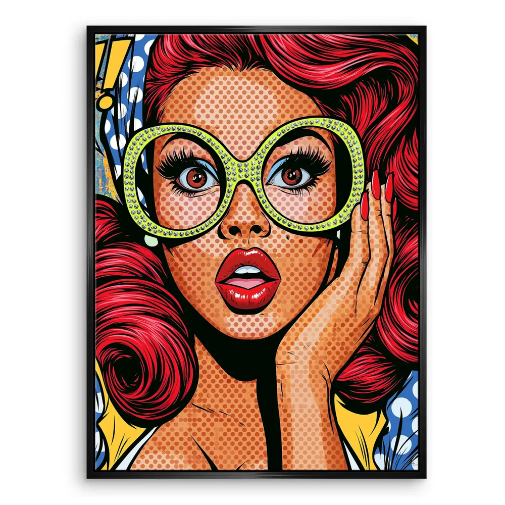 High-contrast Pop Art canvas suitable for living room or gallery wall