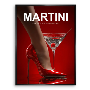 Pop art influenced fashion wall art with sleek lines and high-contrast colors.