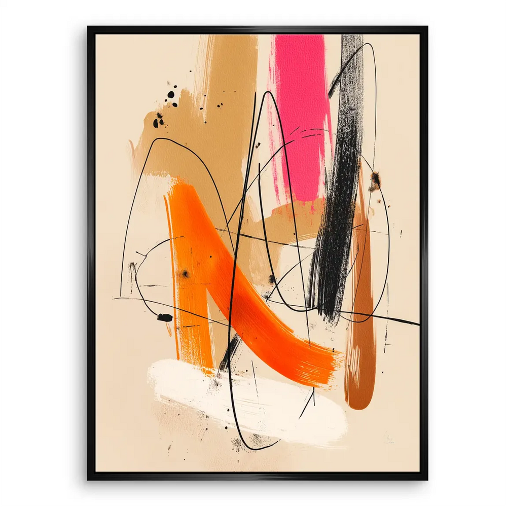 Single panel portrait wall art in vibrant abstract style
