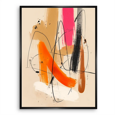 Single panel portrait wall art in vibrant abstract style