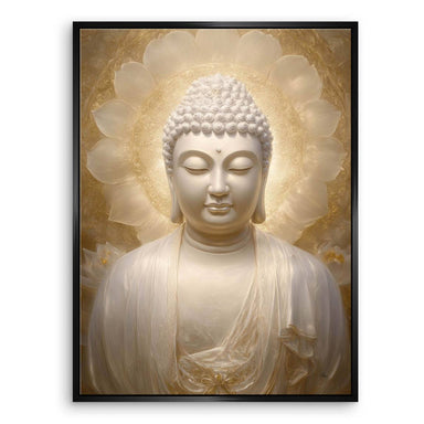 Golden Buddha Canvas Wall Art - Serene Portrait in Gold - Image 7