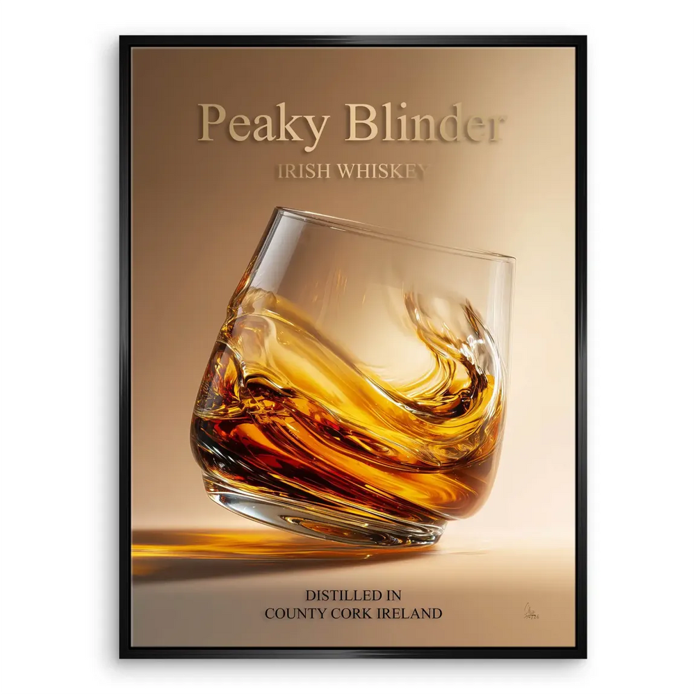 Peaky Blinder Irish Whiskey canvas print in a single frame portrait