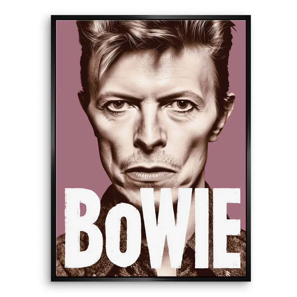 Pop Art celebrity wall art featuring David Bowie on a canvas print