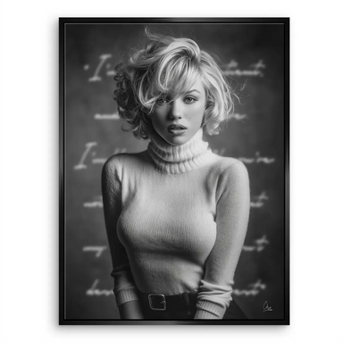 Single-frame canvas wall art of a fashion-forward icon
