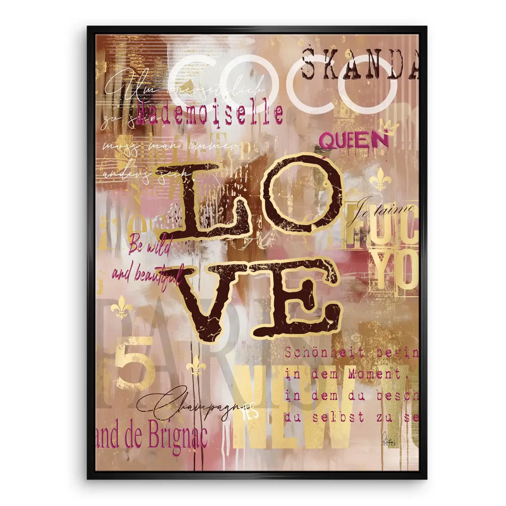 Coco Love Canvas Wall Art - Pop Graffiti Fashion & Abstract Style - Image 6