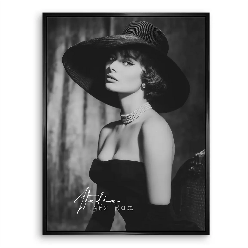 Classic Sophia Loren-inspired cinema-era wall art