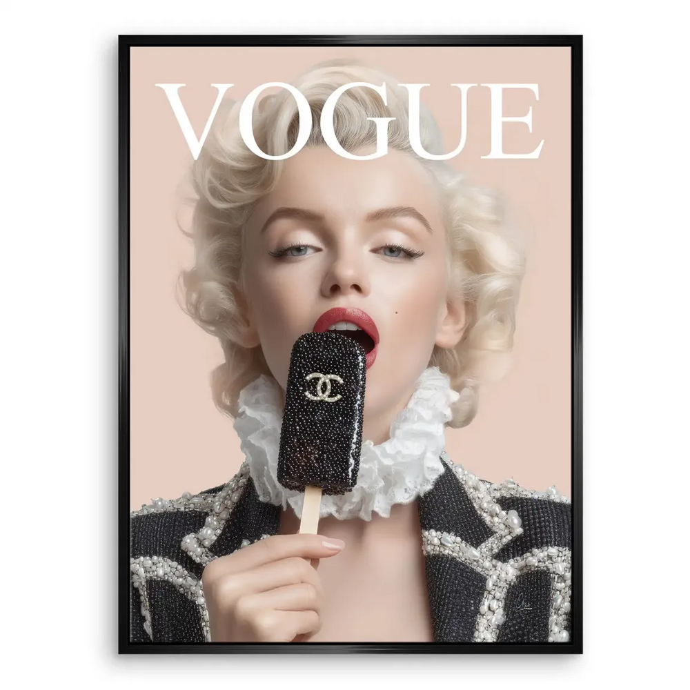 Marilyn Monroe Coco Ice Cream Pop Art Canvas Portrait - Image 6