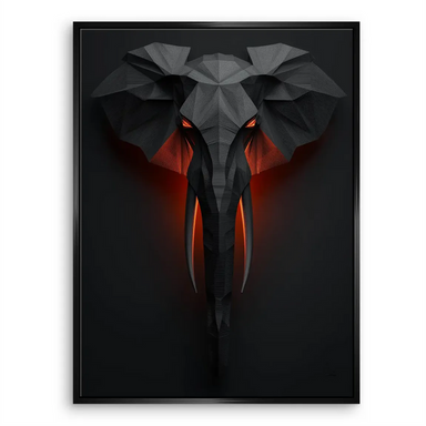 Statement piece suitable for office decor, abstract elephant canvas art.