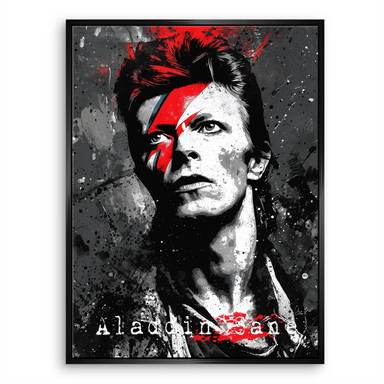 High-contrast wall art of a music icon suitable for modern or industrial spaces