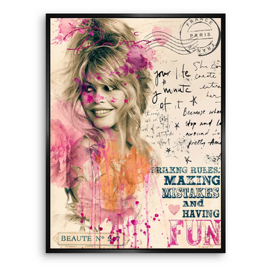 Brigitte Bardot Paris Canvas Art - Pop Graffiti Portrait - Image 6