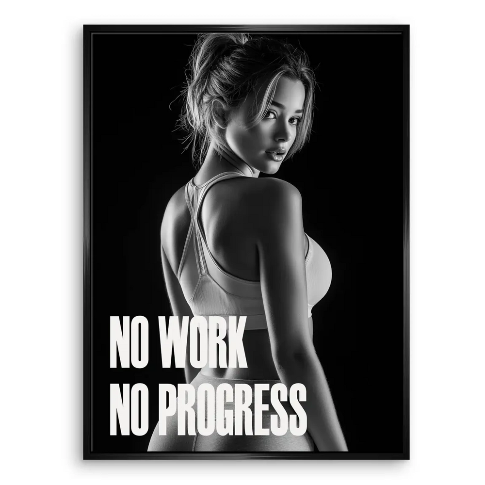 Dynamic composition in a minimalist fitness wall art piece.