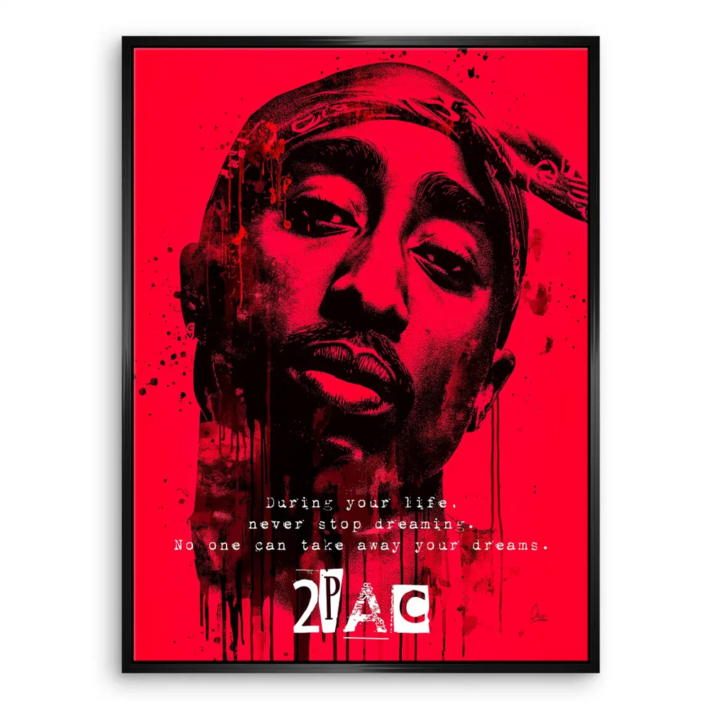 Red Legend Tupac Shakur Canvas Print - Pop Art Graffiti Wall Art - Image 6