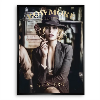 Whisky Noir Canvas Art - Glamorous Woman in Fedora - Image 6