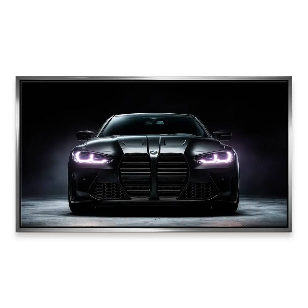Sophisticated automotive print in a contemporary style featuring BMW M4