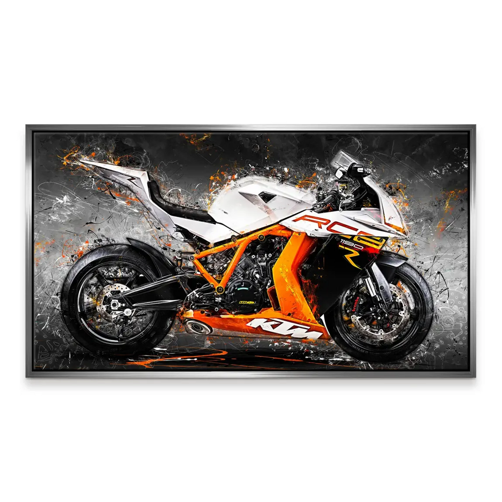 Modern automotive wall art suitable for lofts, sports rooms, or bachelor pads.