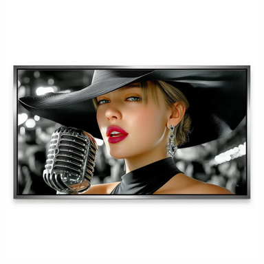Chic wall art depicting a midnight jazz moment ready to energize any living space.