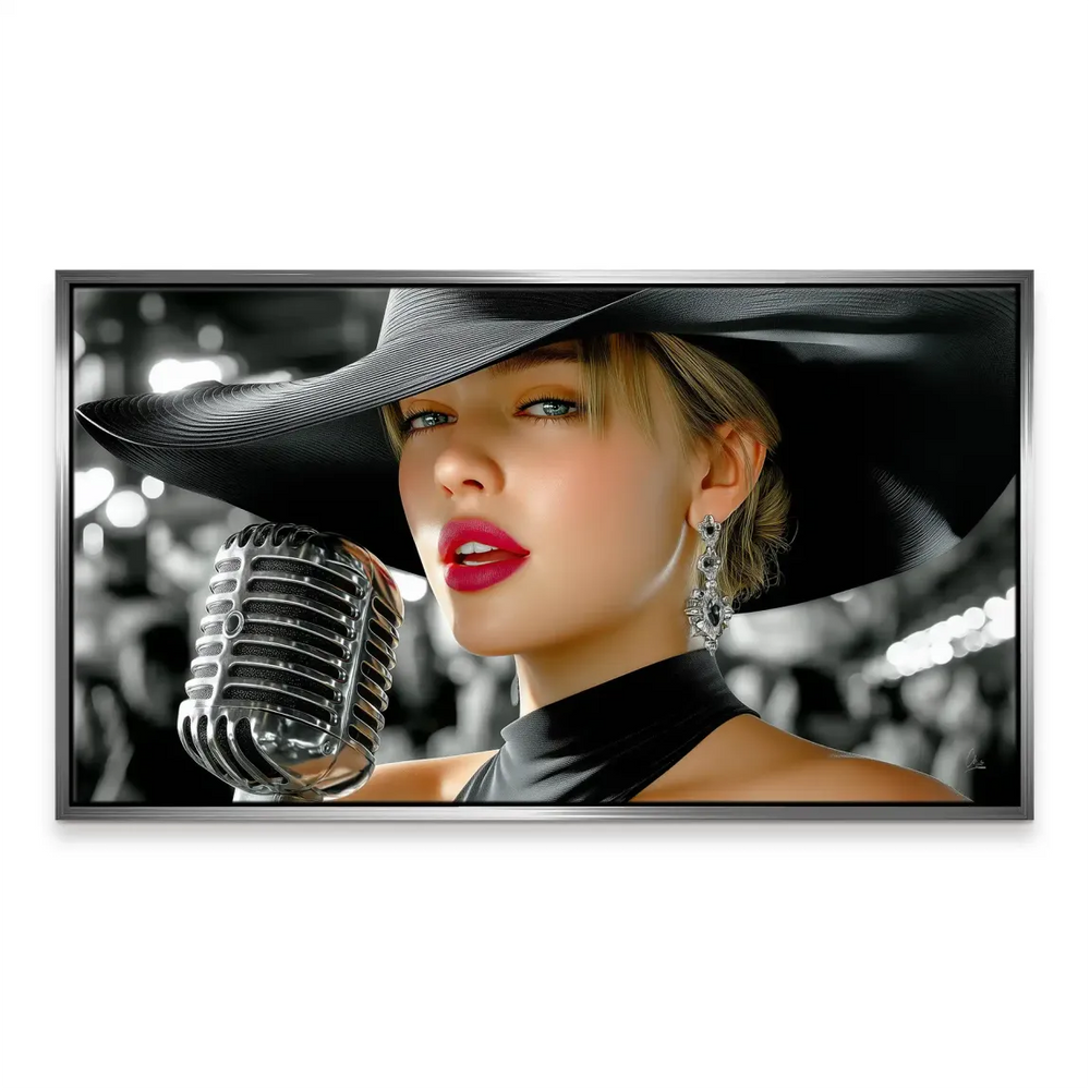 Chic wall art depicting a midnight jazz moment ready to energize any living space.