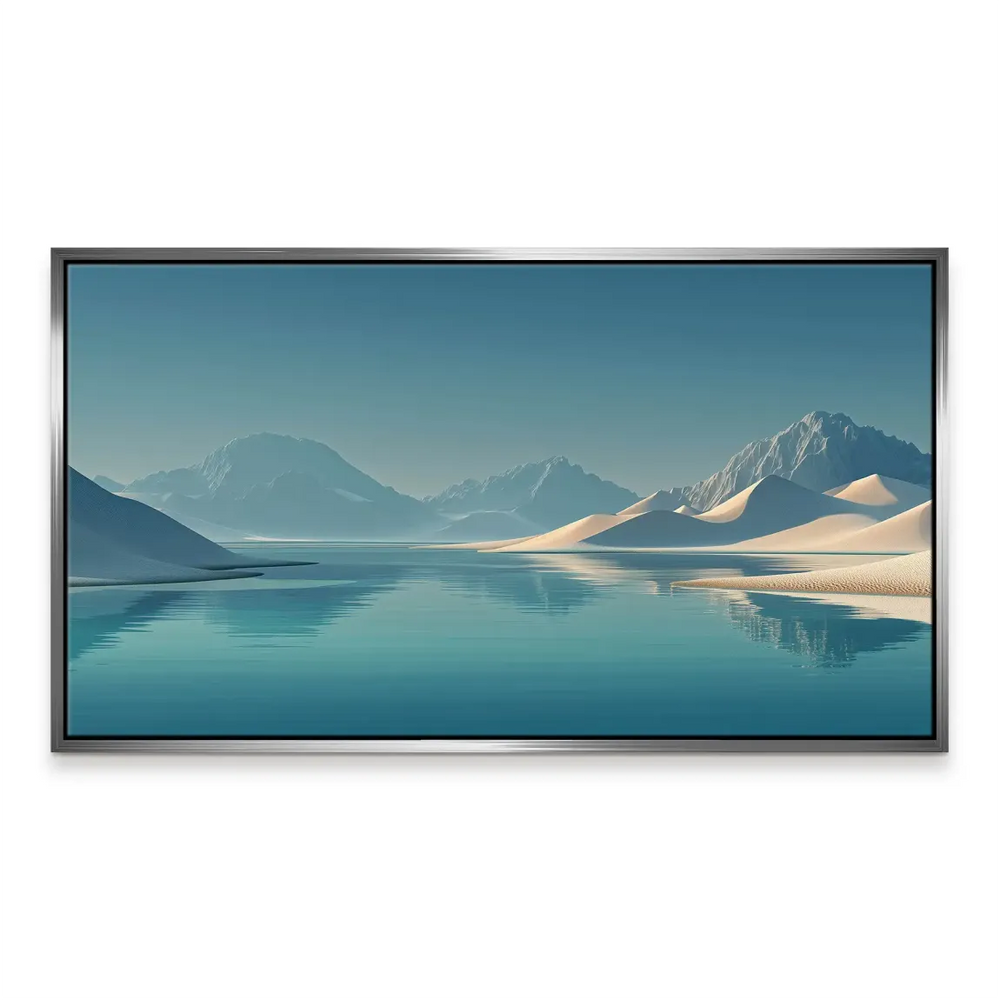 Open space in a minimalist desert panorama ideal for living room decor.