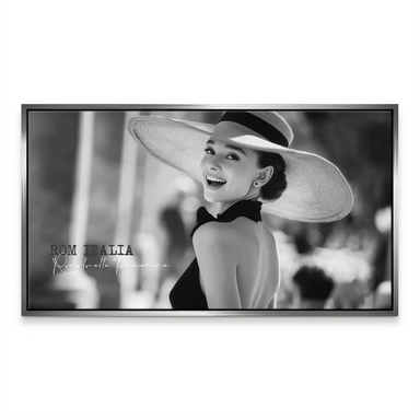 Fashion-forward wall art featuring a celebrity portrait and timeless style
