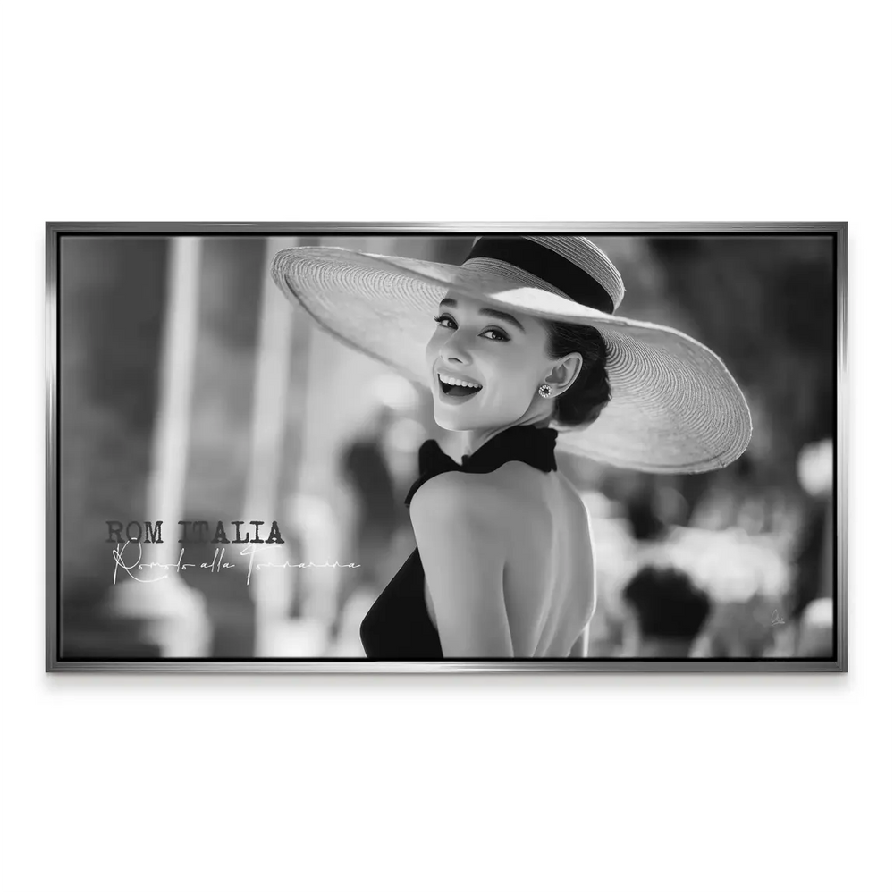 Fashion-forward wall art featuring a celebrity portrait and timeless style
