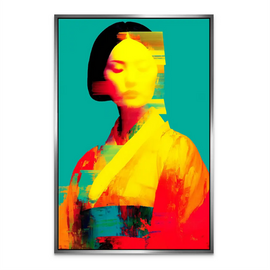 Geisha Color Art Canvas - Abstract Pop Art Wall Art - Image 7