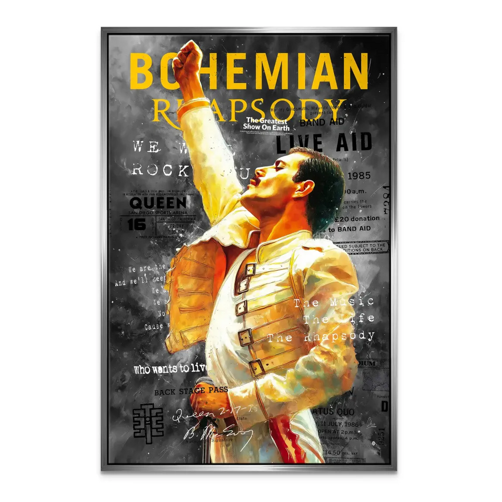 Freddie Mercury Bohemian Canvas Art - Vintage Pop Graffiti - Image 7