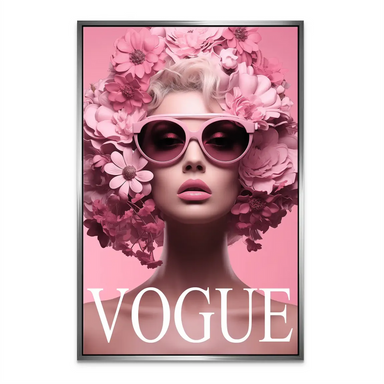 Fashion-forward floral wall art with chic feminine appeal