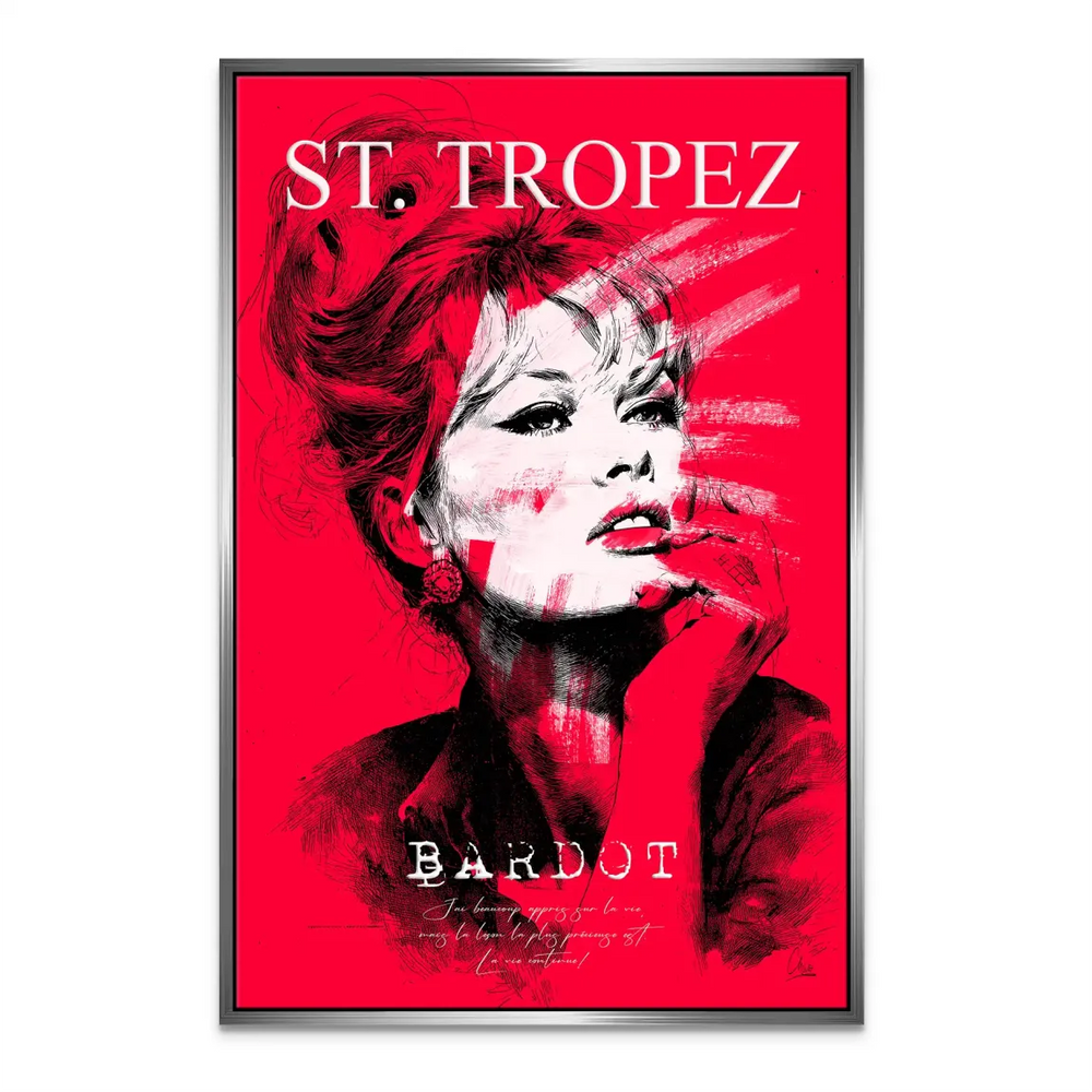 fashion forward wall art featuring brigitte bardot as movie icon