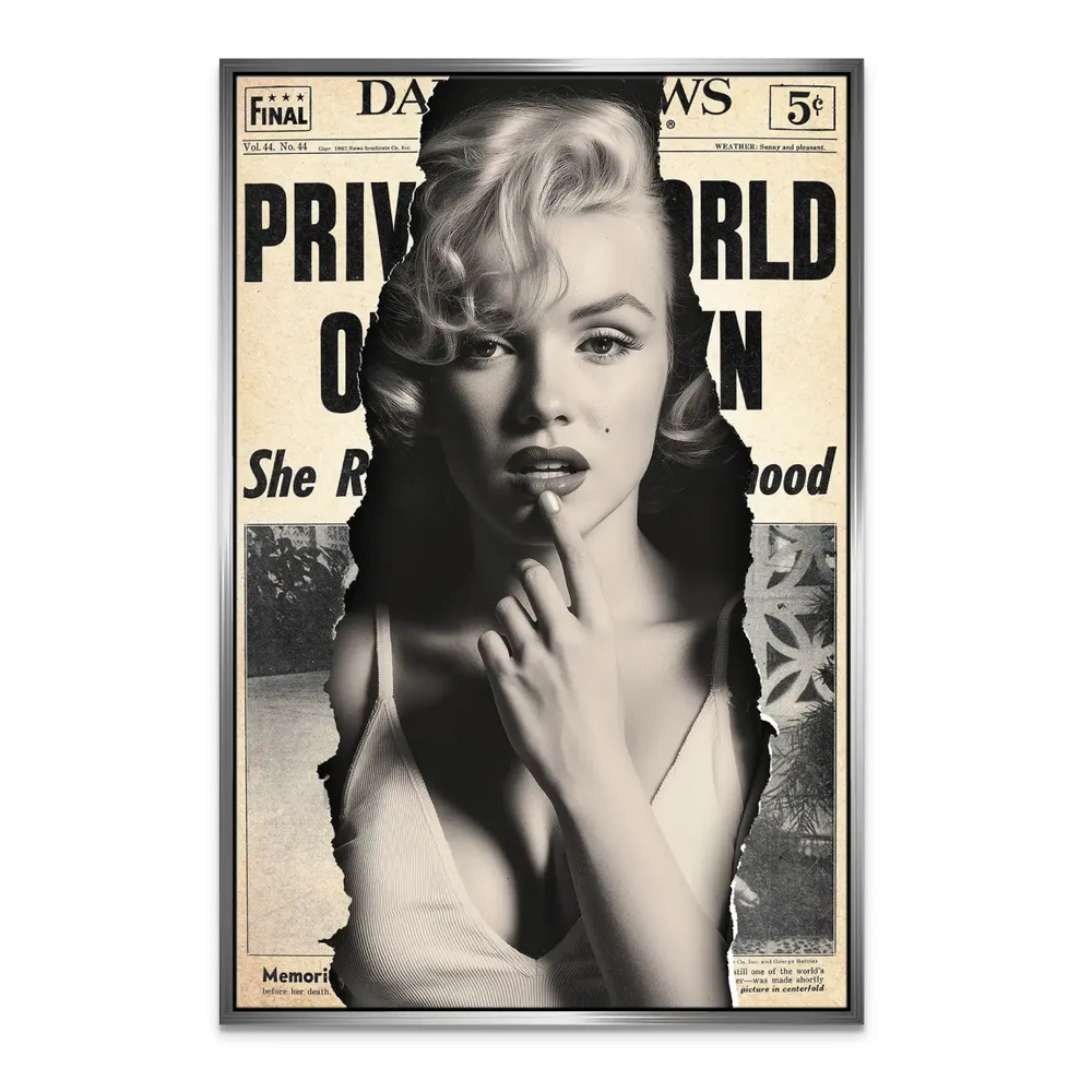 Marilyn Monroe News Canvas Picture - Vintage Pop Art Wall Art - Image 7